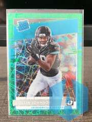 2020 Donruss Optic #197 Collin Johnson Rated Rookie Green Velocity RC Jaguars